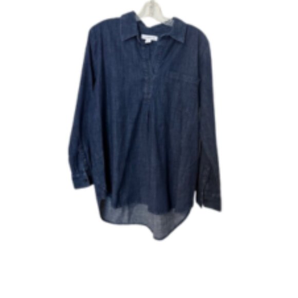 Liz Claiborne Tops - Liz Claiborne Blouse Women's XL Tunic Top – Dark Denim XL Brand NWT